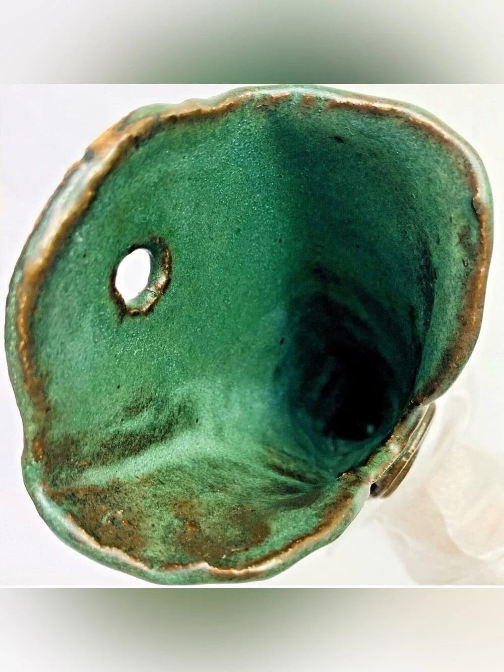Wall Pocket Vase Pottery Blue/Green teal 14” H x 5” W approx